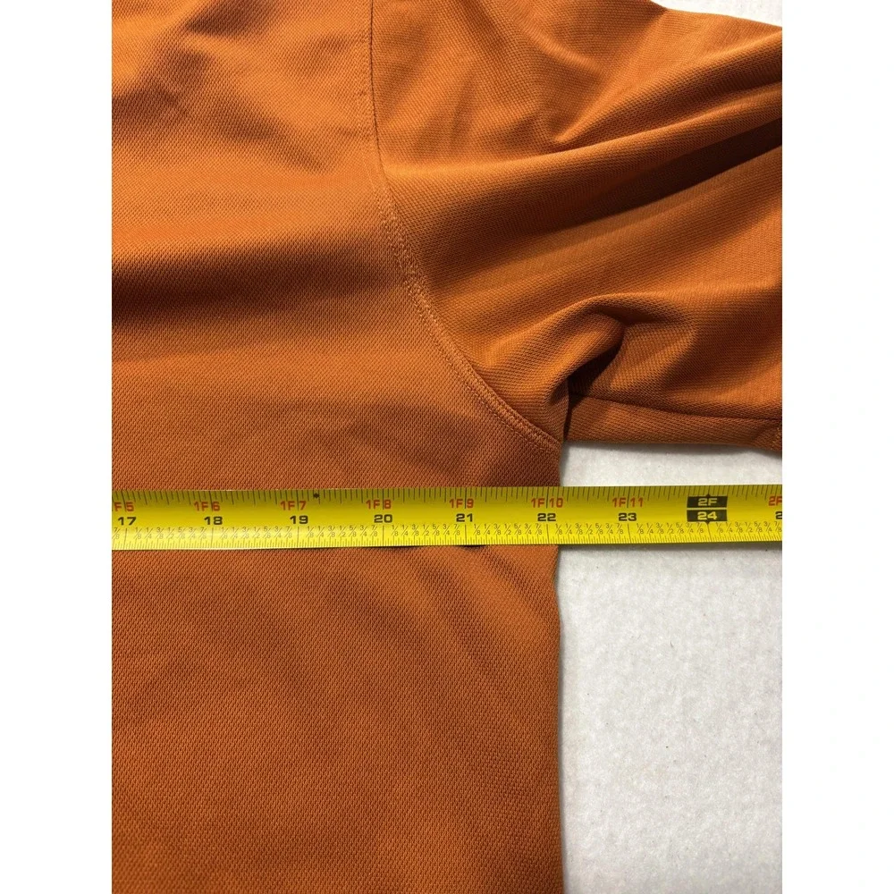 Nike Dri-FIT Golf Polo Shirt Mens Large Orange ETX Logo Short Sleeve Performance